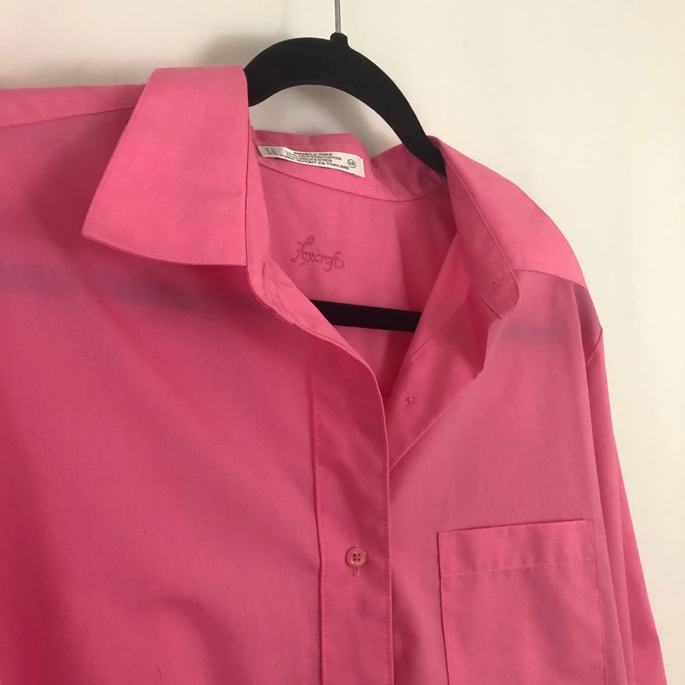 Foxcroft Buttondown Blouse Hotpink
